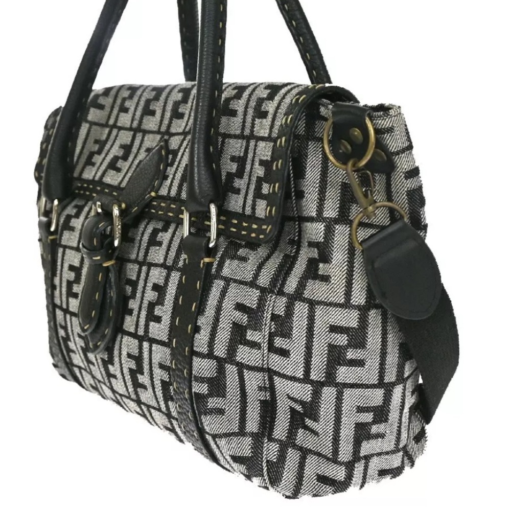 FENDI ZUCCA CANVAS BAG 🖤🩶 with COA - Picture 3 of 12